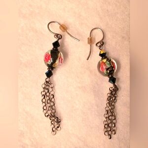 Ornate glass earrings
